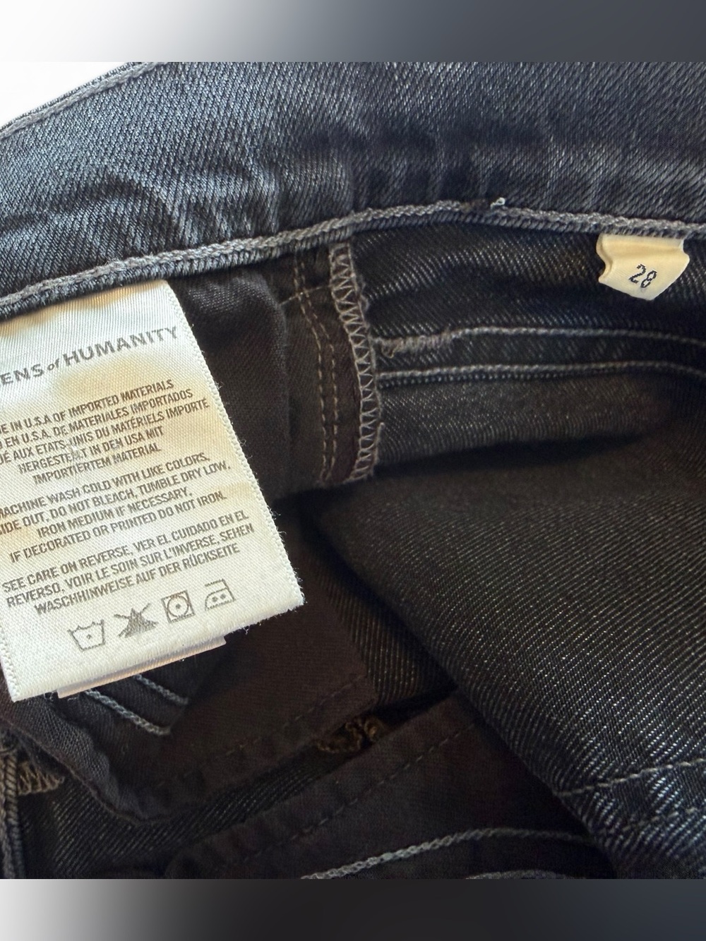 Citizens of Humanity Elsa Mid Rise Slim Fit Crop Jeans Dark Wash Size 28 - Picture 6 of 7